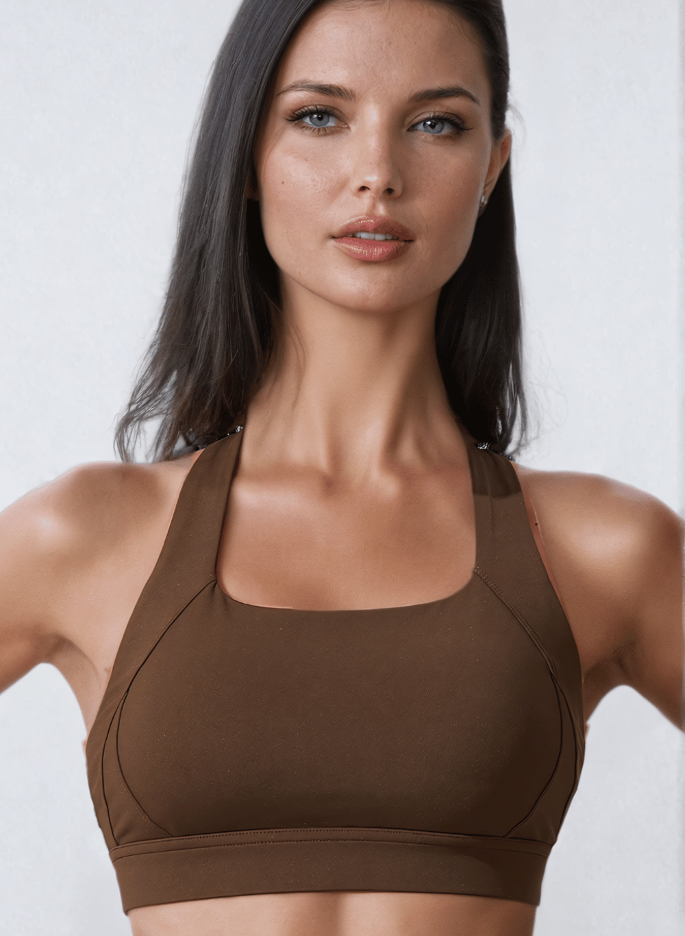 סט ספורטיבי 3 חלקים: טייץ מחטב High Waist, טופ וג'קט הודיס - דגם Poise