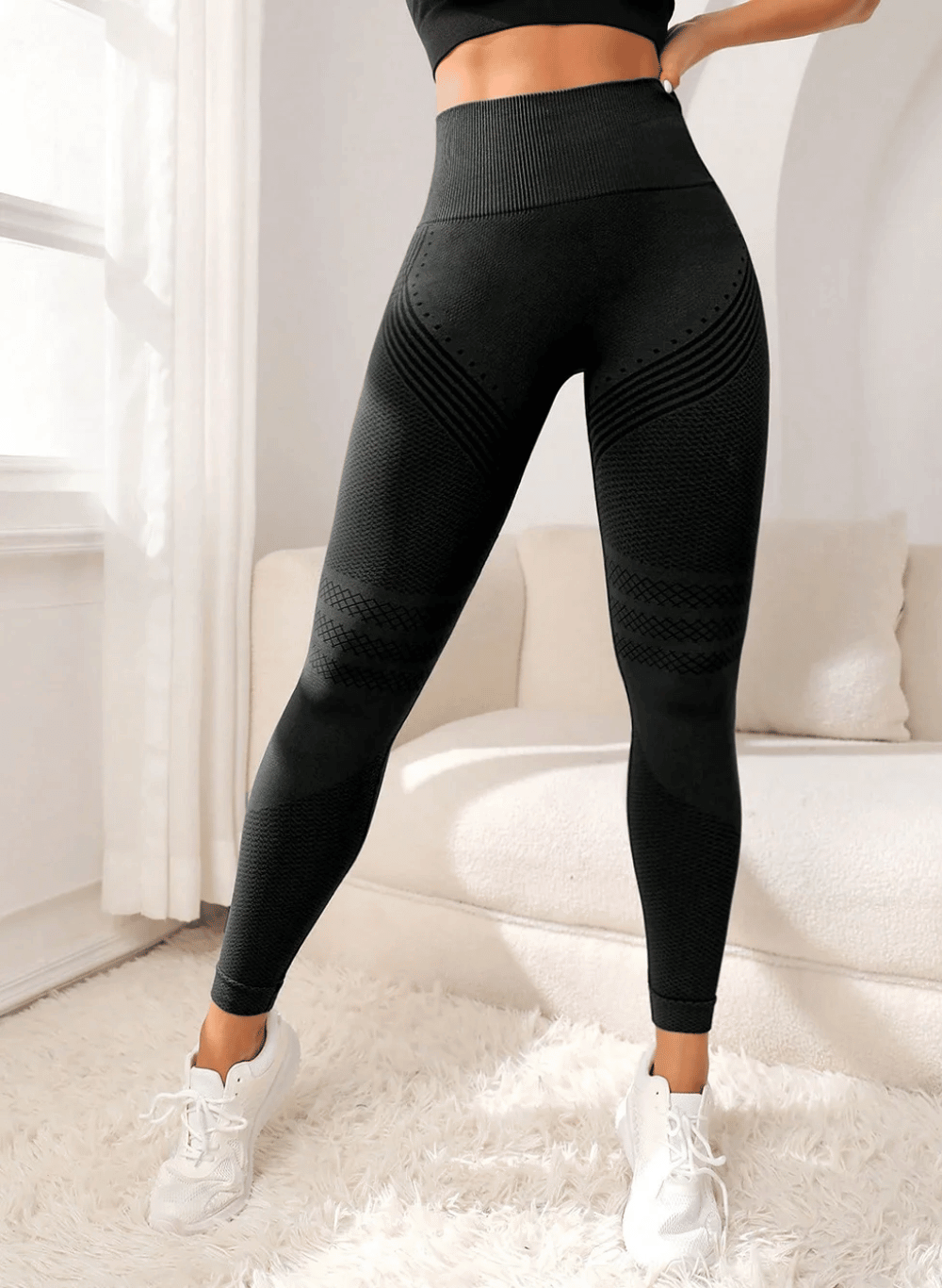 טייץ גזרת High Waist - דגם Fitness