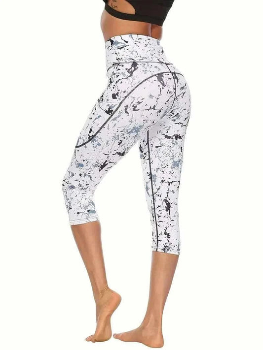 טייץ 3/4 High Waist מחטב ליוגה, חדר כושר ואימונים - דגם Glow