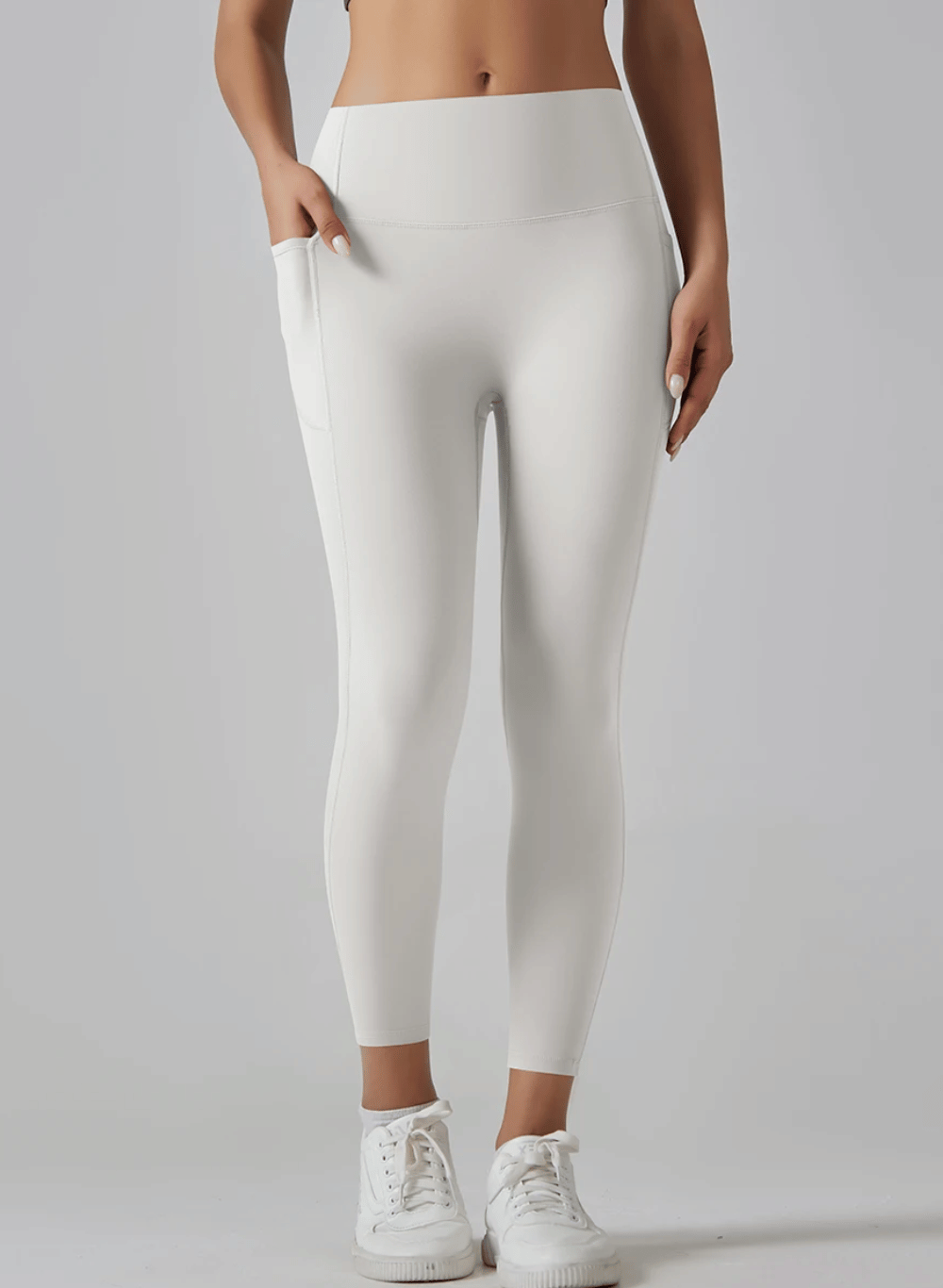 טייץ מחטב  High Waist עם כיסים - דגם Breathe