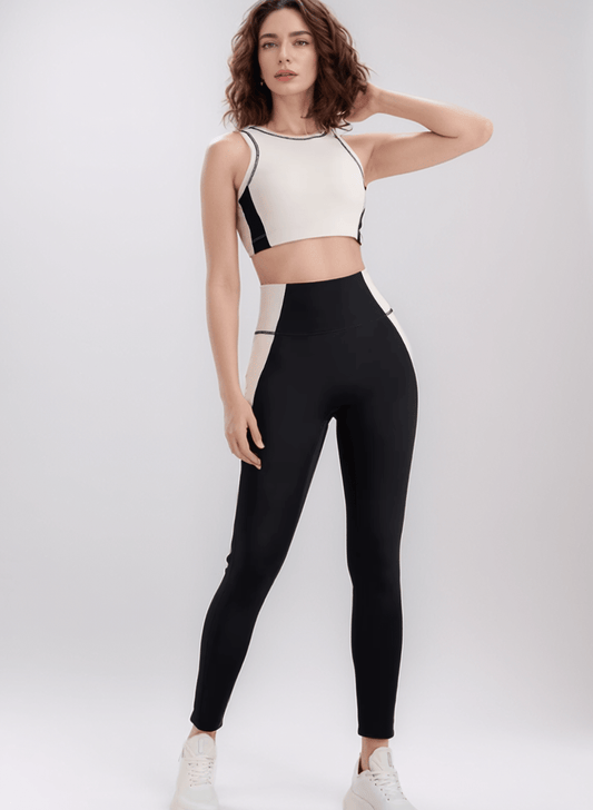 סט ספורט לנשים טייץ מחטב וגופיית ספורט - דגם Elevate