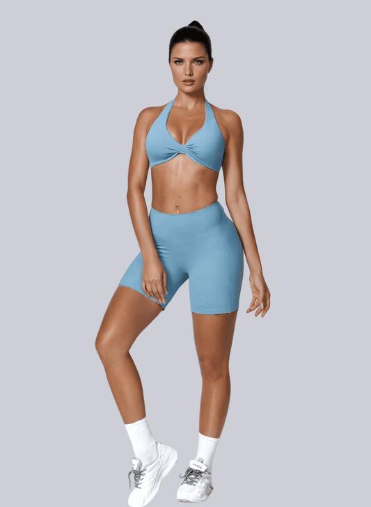 סט טייץ מחטב קצר וטופ גזרת V - דגם Propel (set)