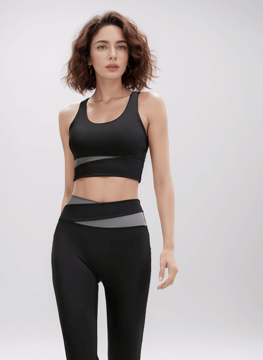 סט ספורט לנשים טייץ מחטב וטופ ספורט - דגם Propel