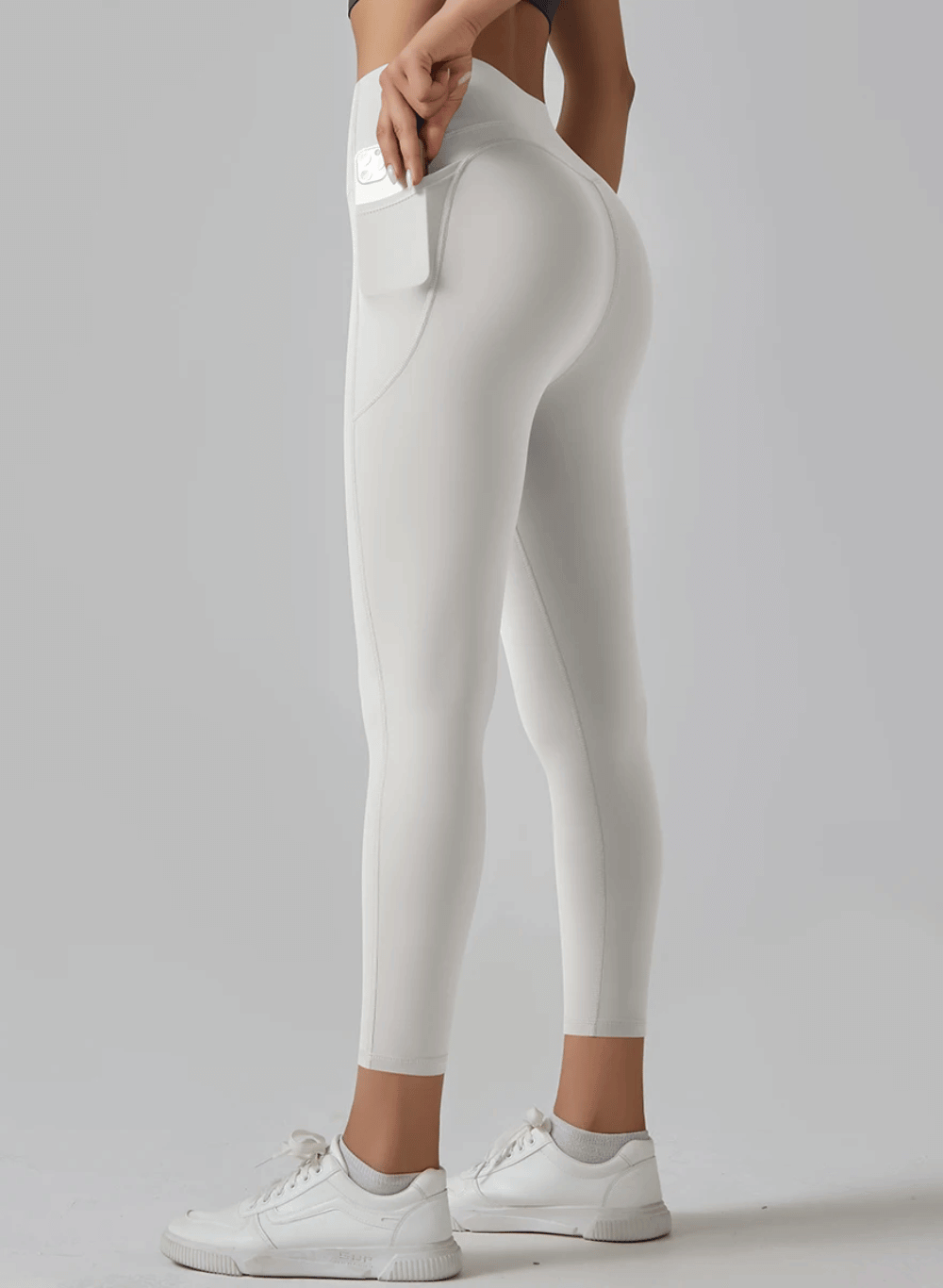 טייץ מחטב  High Waist עם כיסים - דגם Breathe