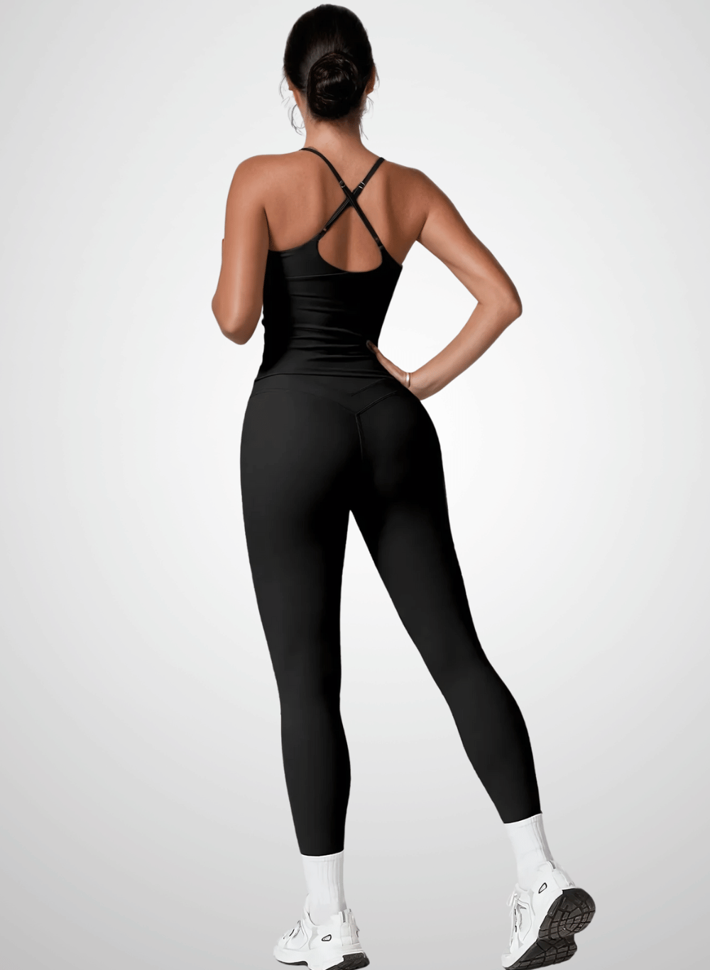 סט טייץ וגופיית קרופ מחטב לנשים – דגם SculptFit 8863 Set