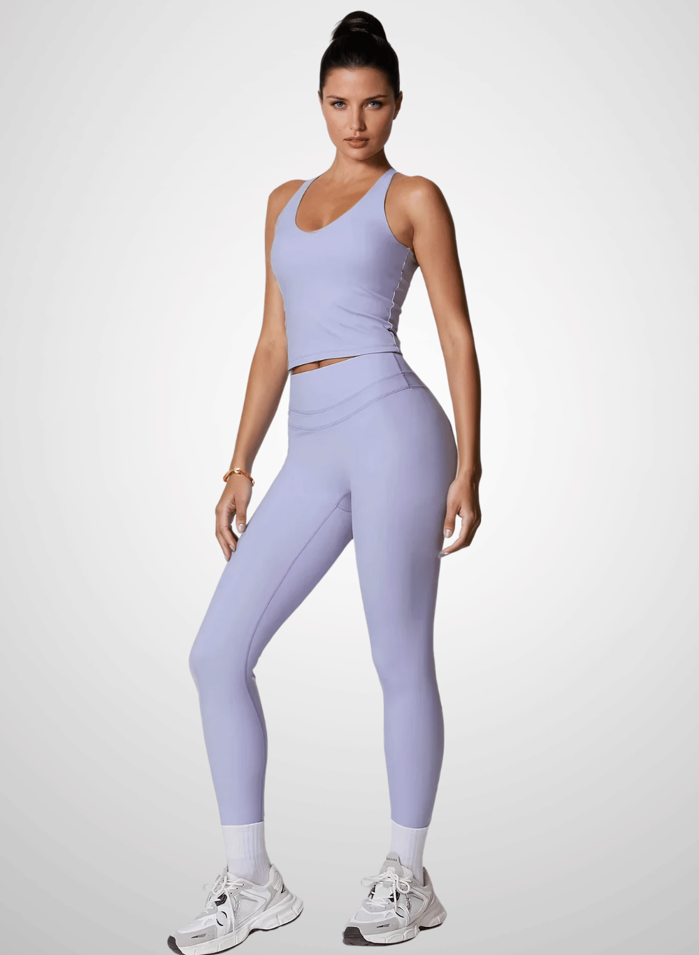 סט טייץ וגופיית קרופ מחטב לנשים – דגם SculptFit 8863 Set