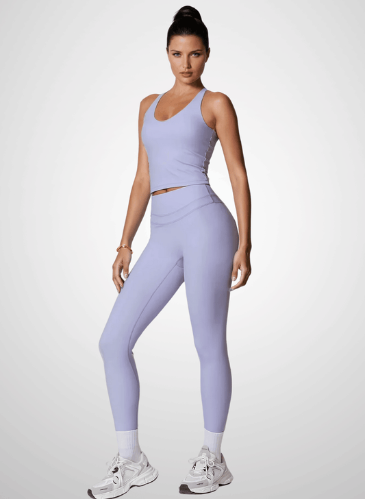 סט טייץ וגופיית קרופ מחטב לנשים – דגם SculptFit 8863 Set