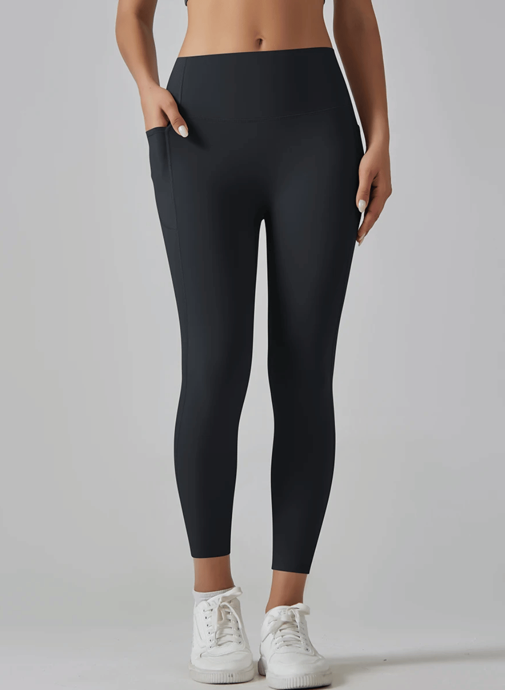 טייץ מחטב  High Waist עם כיסים - דגם Breathe