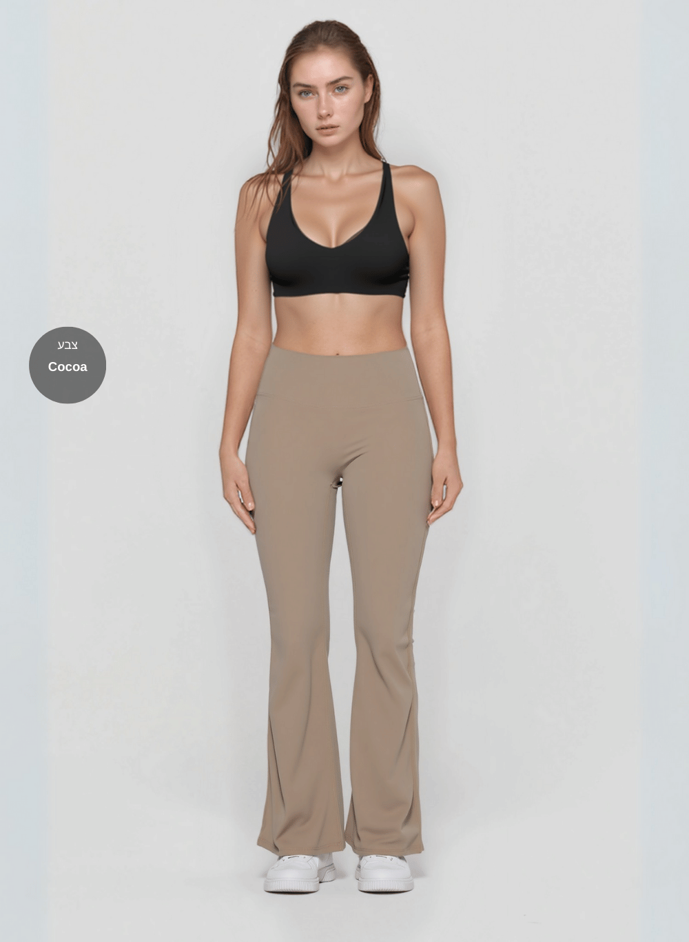 טייץ מתרחב פדלפון מחטב High Waist - דגם Flare leggings