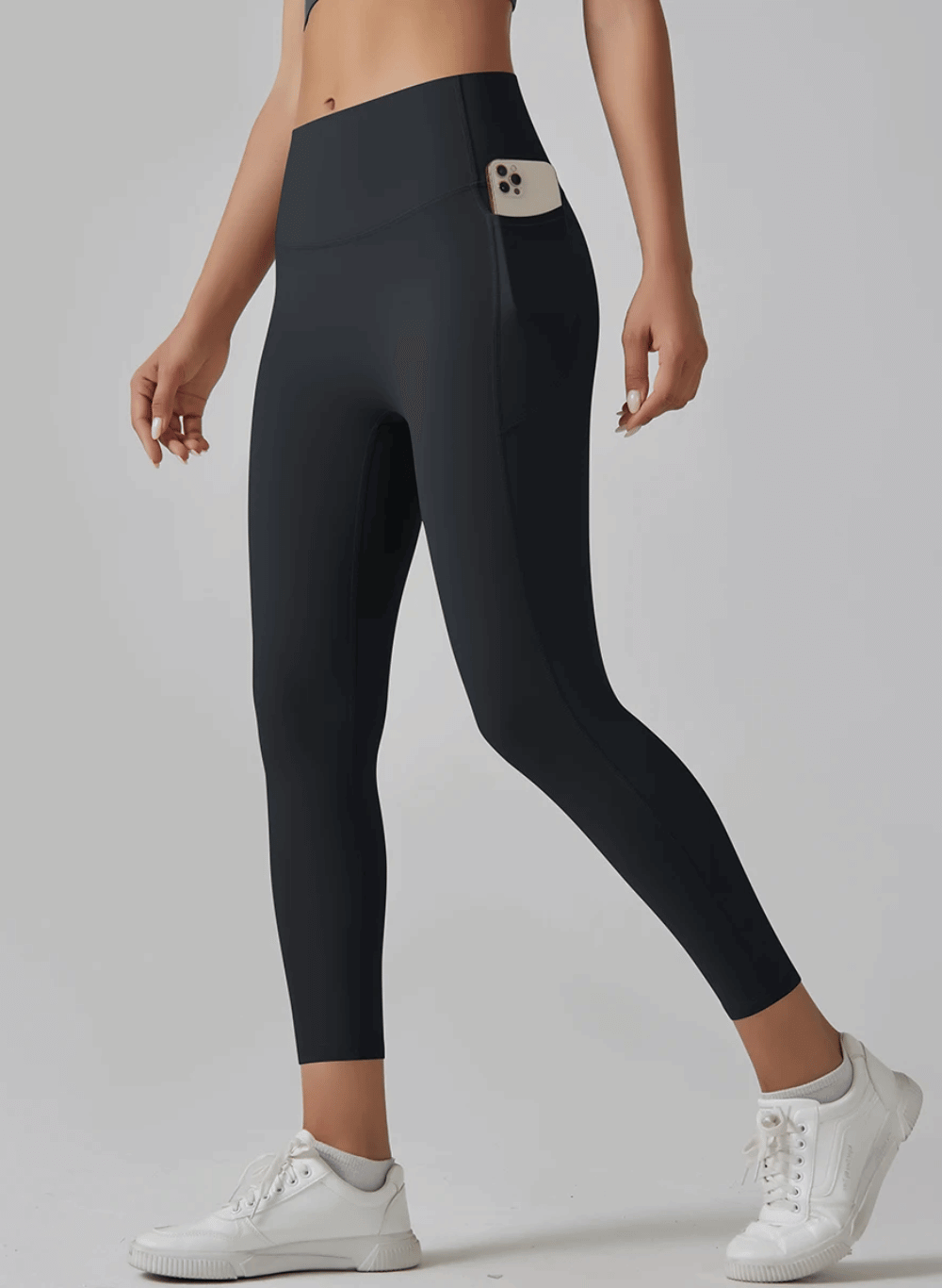 טייץ מחטב  High Waist עם כיסים - דגם Breathe