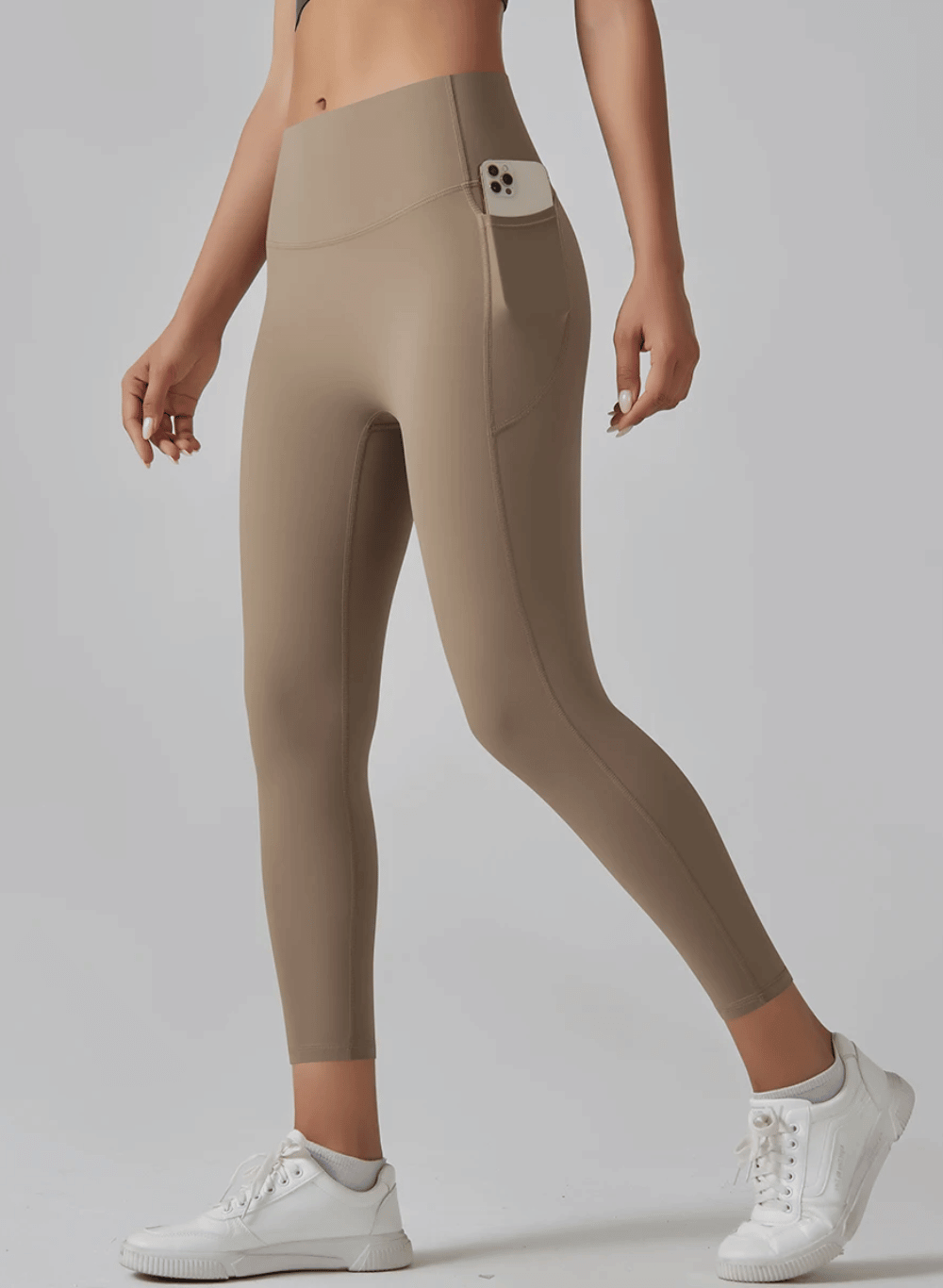 טייץ מחטב  High Waist עם כיסים - דגם Breathe