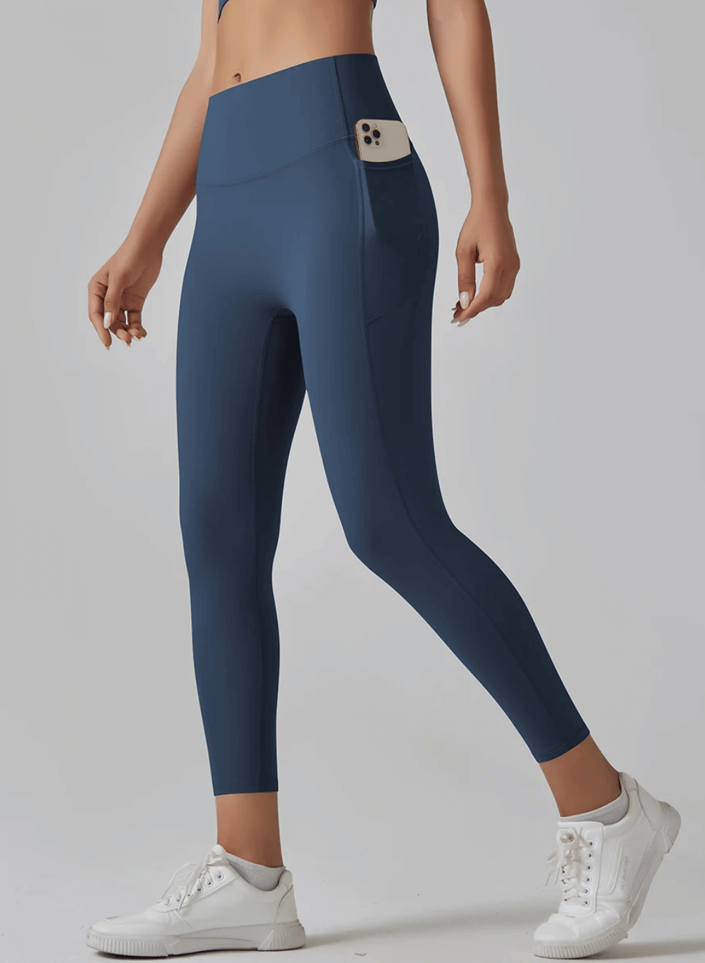 טייץ מחטב  High Waist עם כיסים - דגם Breathe