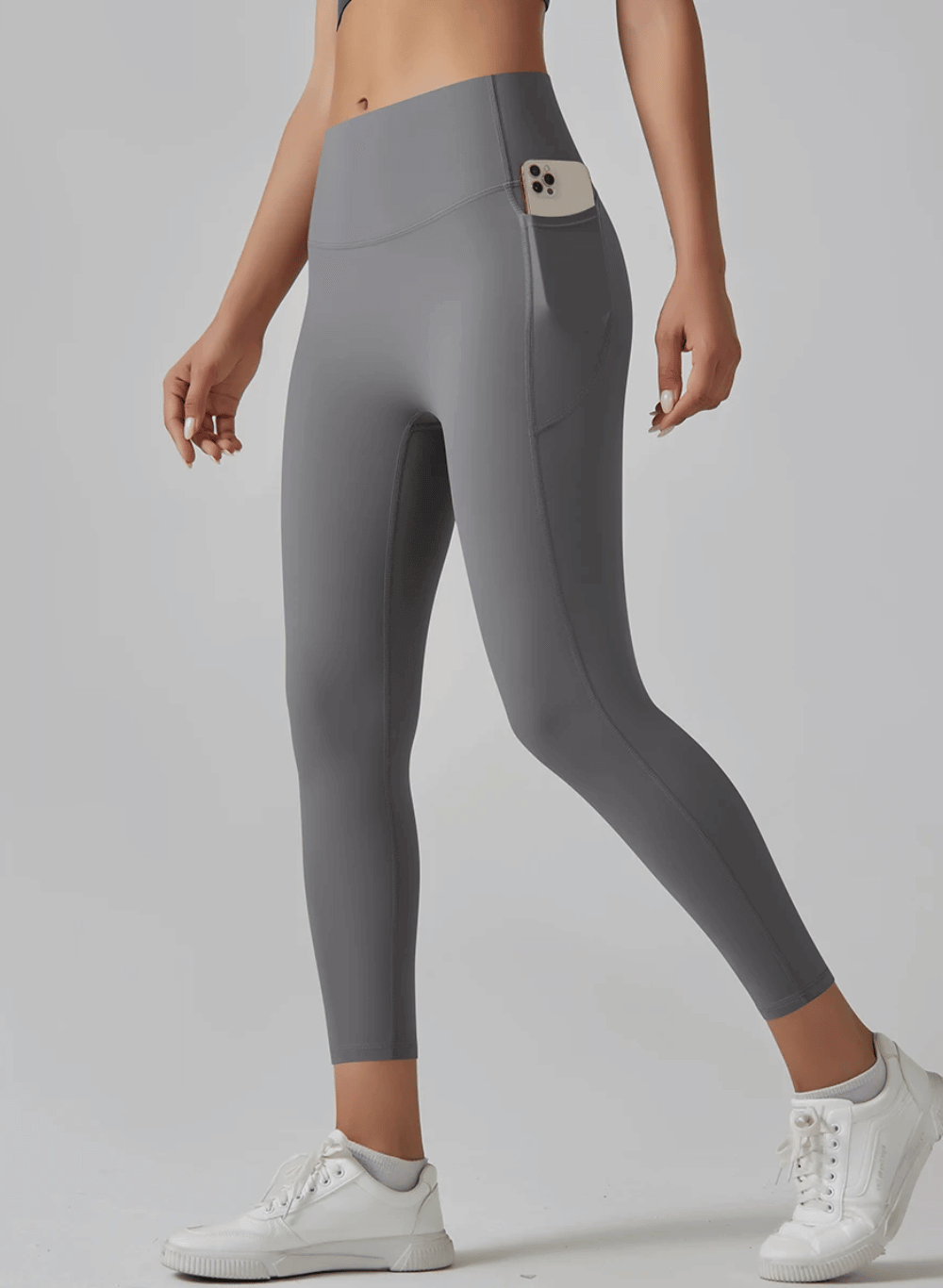 טייץ מחטב  High Waist עם כיסים - דגם Breathe