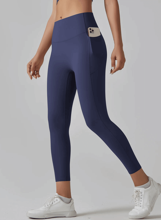 טייץ מחטב  High Waist עם כיסים - דגם Breathe