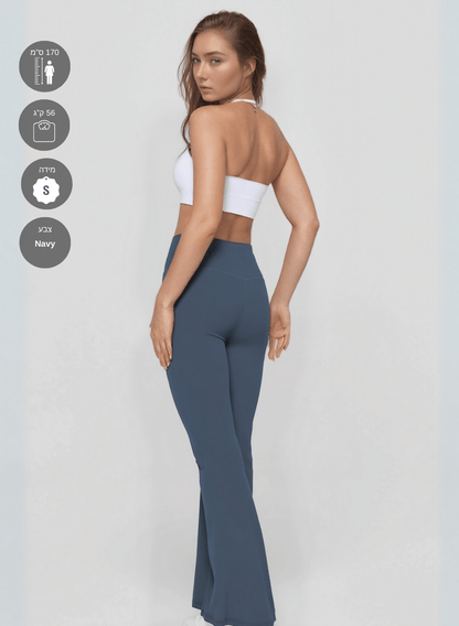טייץ מתרחב פדלפון מחטב  High Waist - דגם Flare leggings