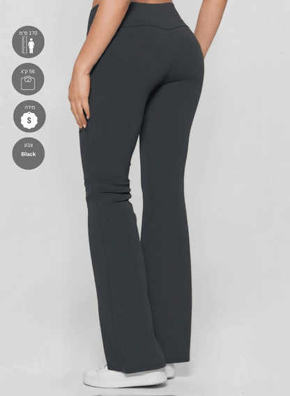 טייץ מתרחב פדלפון מחטב  High Waist - דגם Flare leggings