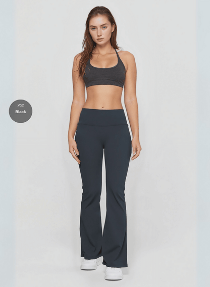 טייץ מתרחב פדלפון מחטב  High Waist - דגם Flare leggings