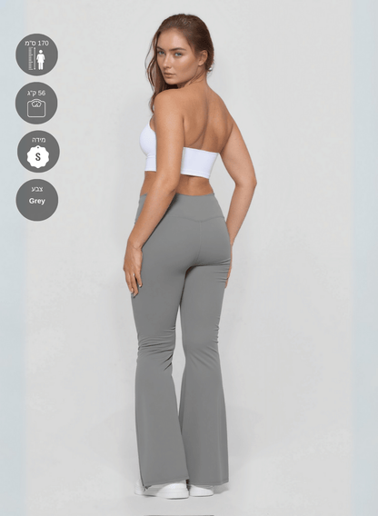 טייץ מתרחב פדלפון מחטב  High Waist - דגם Flare leggings