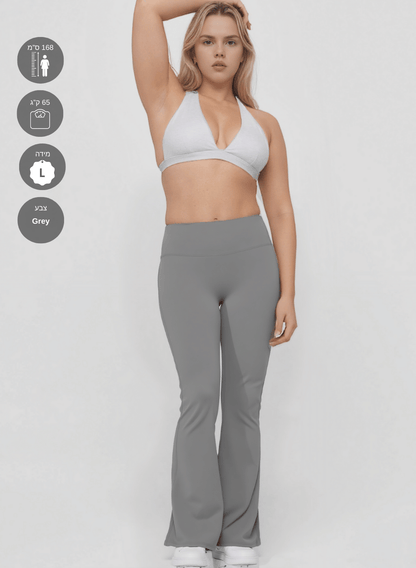 טייץ מתרחב פדלפון מחטב  High Waist - דגם Flare leggings