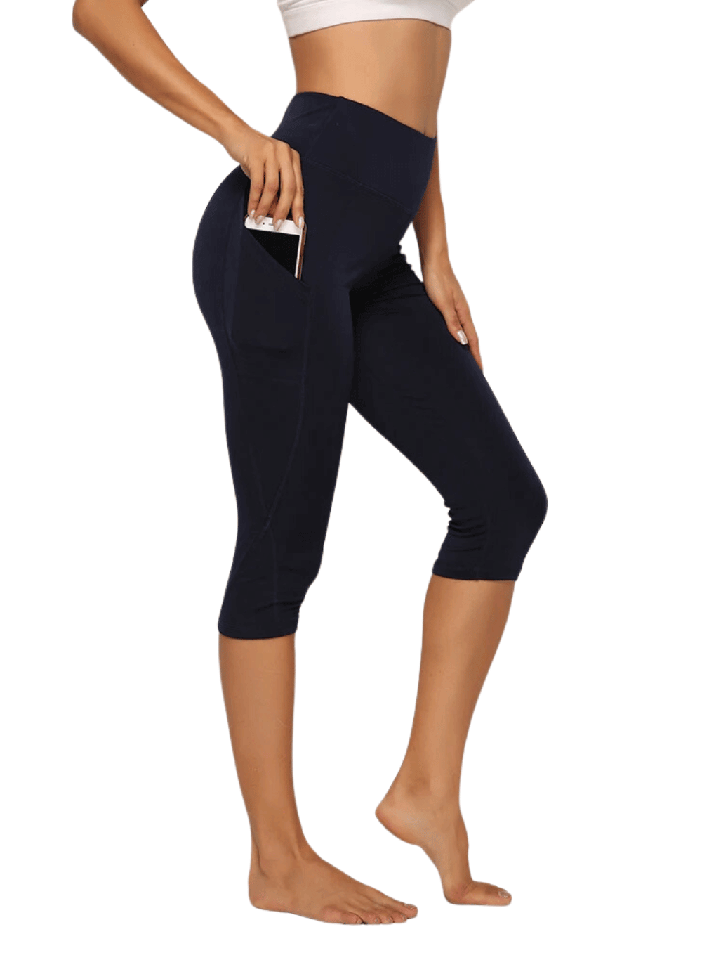 טייץ 3/4 High Waist מחטב ליוגה, חדר כושר ואימונים - דגם Glow